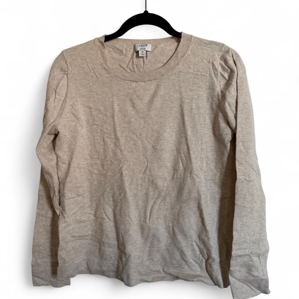 Casual Beige Long Sleeve Top